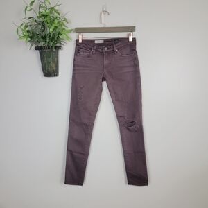 AG 25 Legging Ankle Super Skinny Distressed Ripped Jeans Adriano Goldschmied